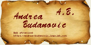 Andrea Budanović vizit kartica